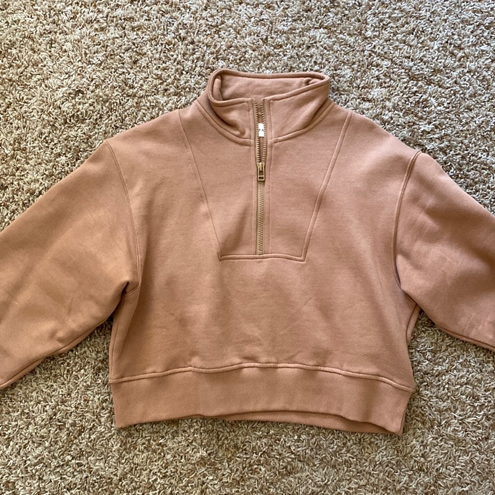 PARAGON Cropped Quarter Zip Pullover